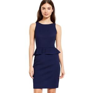 Club Monaco Onelia Navy Blue Peplum Mini Dress | Size 2